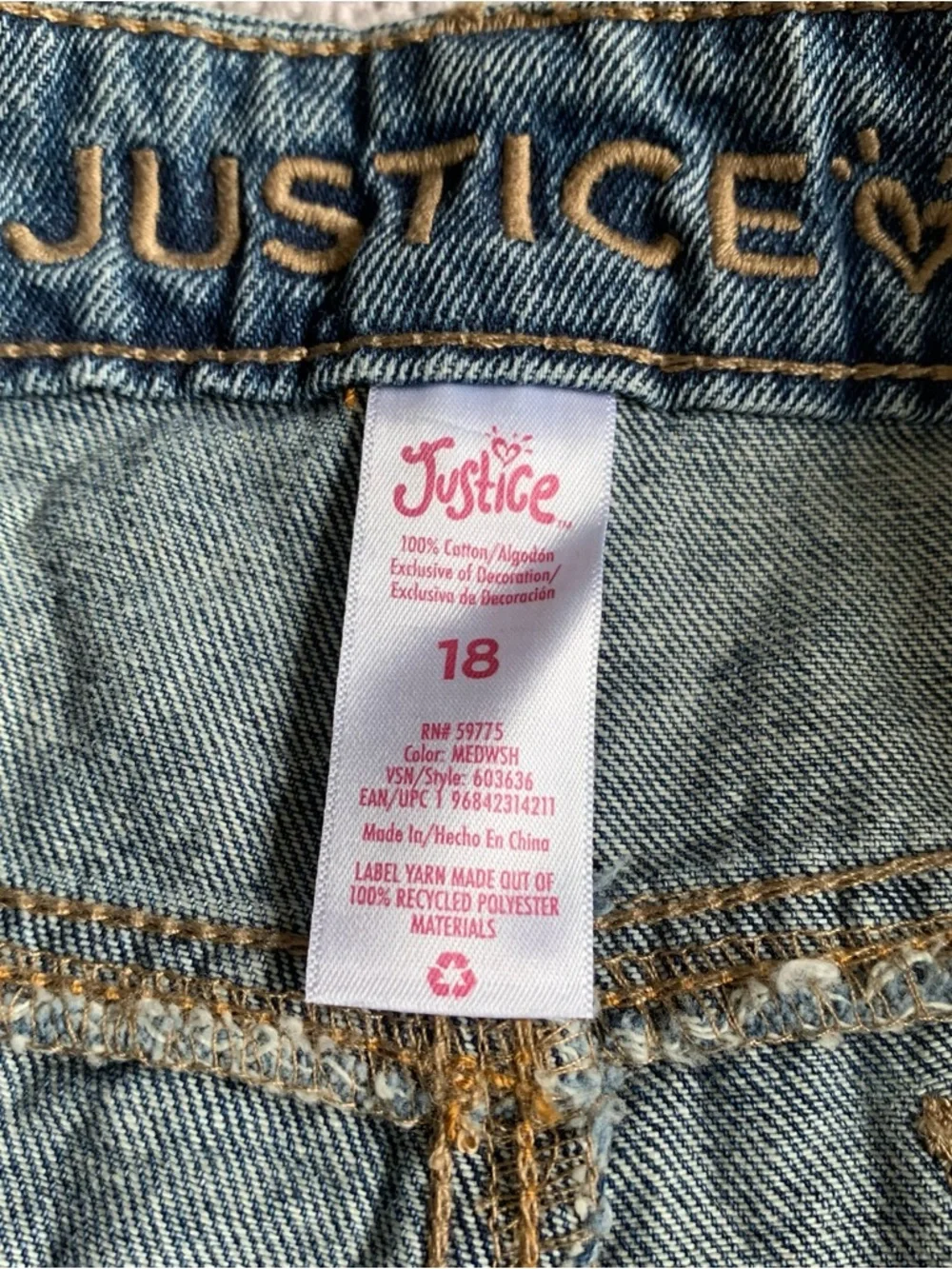 Justice girls blue